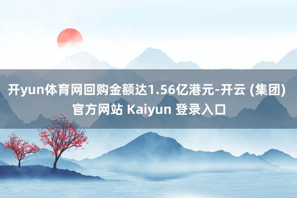 开yun体育网回购金额达1.56亿港元-开云 (集团) 官方网站 Kaiyun 登录入口
