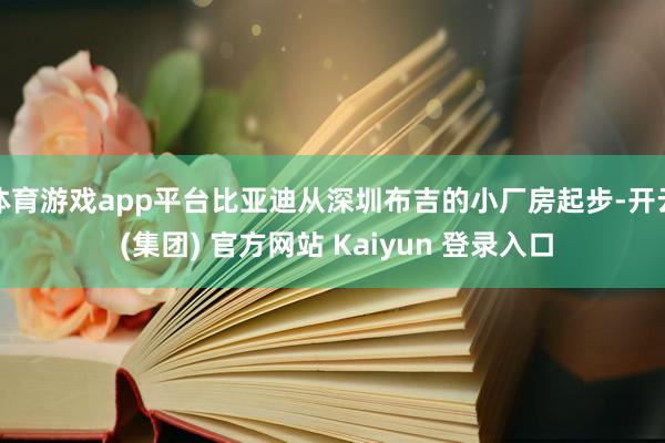 体育游戏app平台比亚迪从深圳布吉的小厂房起步-开云 (集团) 官方网站 Kaiyun 登录入口