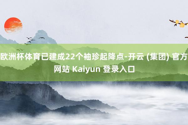 欧洲杯体育已建成22个袖珍起降点-开云 (集团) 官方网站 Kaiyun 登录入口