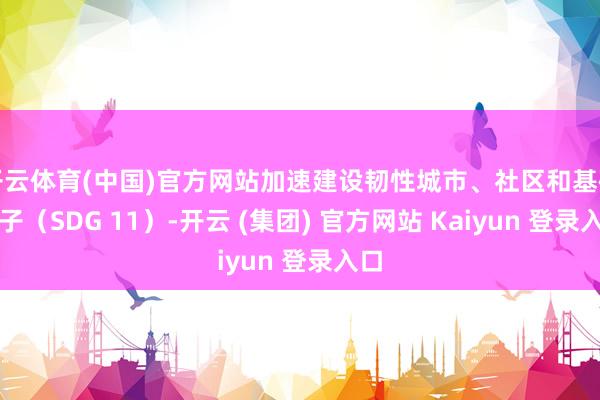 开云体育(中国)官方网站加速建设韧性城市、社区和基础法子（SDG 11）-开云 (集团) 官方网站 Kaiyun 登录入口