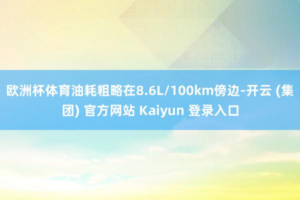 欧洲杯体育油耗粗略在8.6L/100km傍边-开云 (集团) 官方网站 Kaiyun 登录入口
