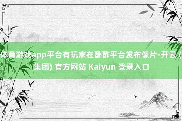 体育游戏app平台有玩家在酬酢平台发布像片-开云 (集团) 官方网站 Kaiyun 登录入口