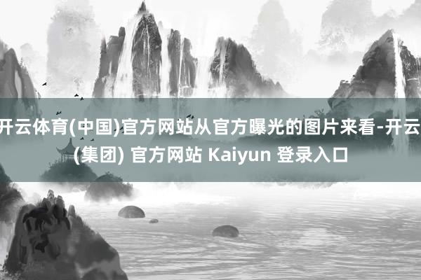 开云体育(中国)官方网站从官方曝光的图片来看-开云 (集团) 官方网站 Kaiyun 登录入口