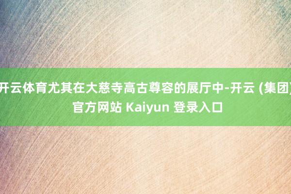 开云体育尤其在大慈寺高古尊容的展厅中-开云 (集团) 官方网站 Kaiyun 登录入口